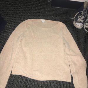 J JILL beige fuzzy sweater
